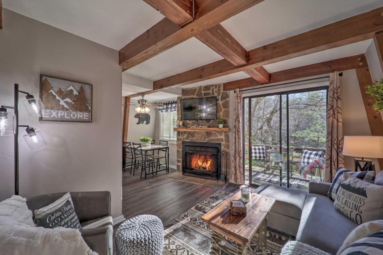 Banner Elk Mountain Retreat With Deck And Fireplace Exterior foto